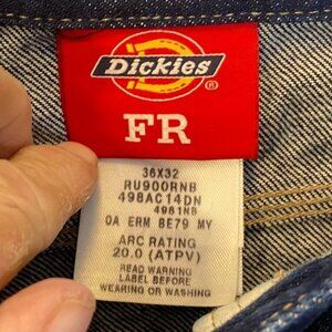 Dickies Mens Jeans 36x32 FR flame Resistant Blue Denim Protective Workwear